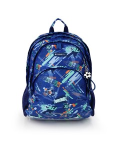 Mochila Tres Compartimentos Escolar Gabol Crew Azul Mochi...
