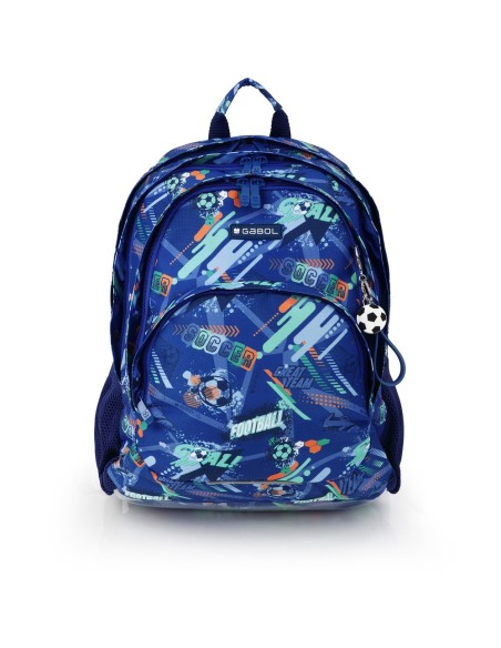 Mochila Tres Compartimentos Escolar Gabol Crew Azul Mochi...