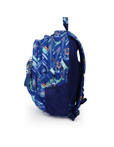 Mochila Tres Compartimentos Escolar Gabol Crew Azul Mochi...
