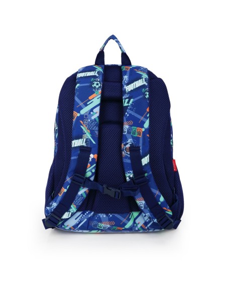 Mochila Tres Compartimentos Escolar Gabol Crew Azul Mochi...