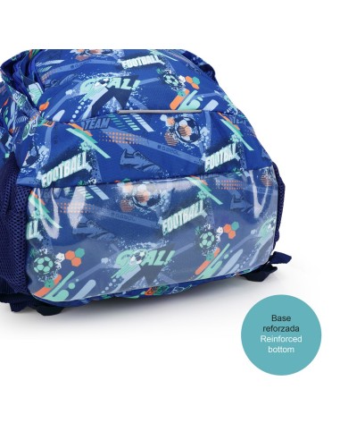 Mochila Tres Compartimentos Escolar Gabol Crew Azul Mochi...