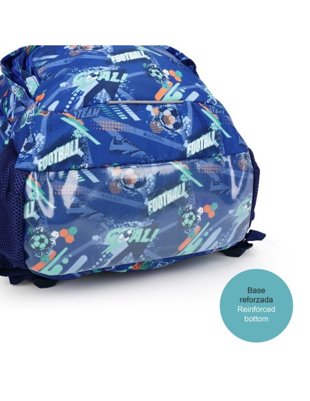 Mochila Tres Compartimentos Escolar Gabol Crew Azul Mochi...