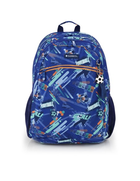 Mochila Escolar Adaptable Gabol Crew Azul Mochilas Escola...