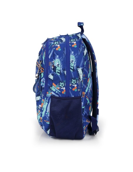Mochila Escolar Adaptable Gabol Crew Azul Mochilas Escola...