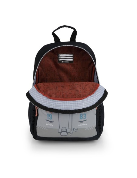 Mochila Escolar Adaptable Gabol Trick Gris Mochilas Escol...