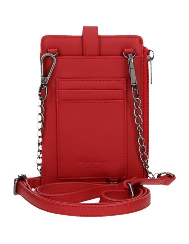 7625032 PORTAMOVIL BANDOLERA CON TARJETERO PJL OANA ROJO