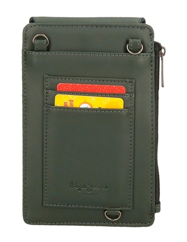 7735033 PORTAMOVIL BANDOLERA CON TARJETERO PJL BETHANY VERDE