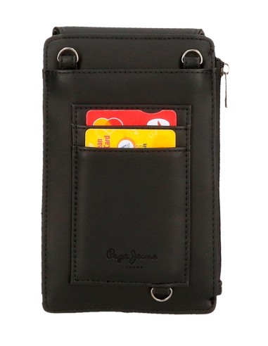 7735031 PORTAMOVIL BANDOLERA CON TARJETERO PJL BETHANY NEGRO