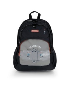 Mochila Tres Compartimentos Escolar Gabol Trick Gris Moch...