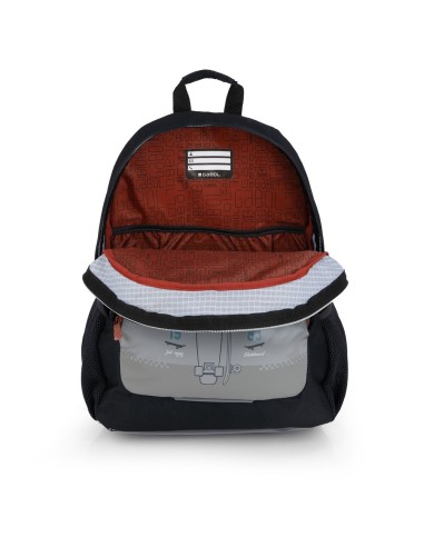 Mochila Tres Compartimentos Escolar Gabol Trick Gris Moch...