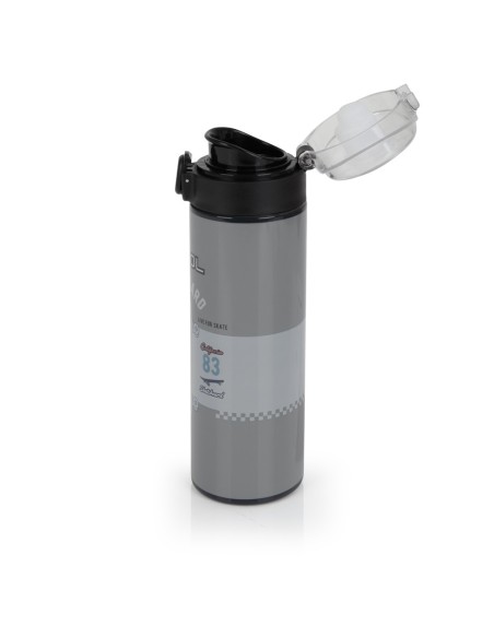 Botella Acero Inox. Infantil Gabol Trick Gris Botella Ace...