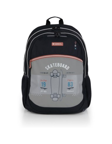 Mochila Escolar Adaptable Gabol Trick Gris Mochilas Escol...
