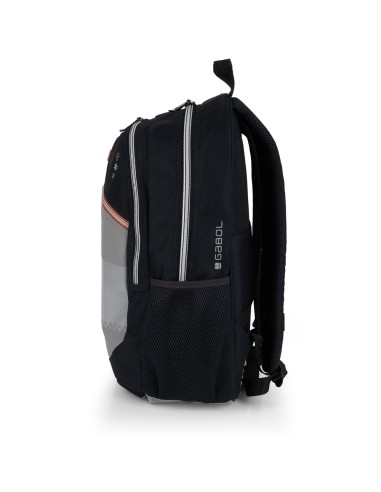 Mochila Escolar Adaptable Gabol Trick Gris Mochilas Escol...