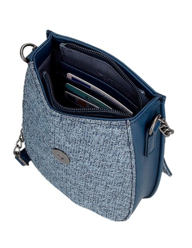 7605131 PORTAMOVIL BANDOLERA CON TARJETERO MADDIE AZUL