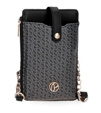 7725031 PORTAMOVIL BANDOLERA CON TARJETERO PJL MEGAN NEGRO