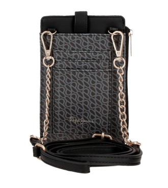 7725031 PORTAMOVIL BANDOLERA CON TARJETERO PJL MEGAN NEGRO 2