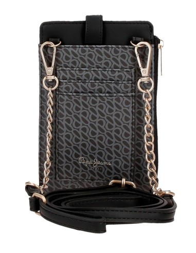 7725031 PORTAMOVIL BANDOLERA CON TARJETERO PJL MEGAN NEGRO