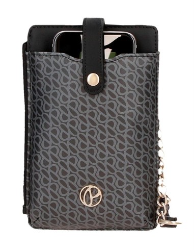 7725031 PORTAMOVIL BANDOLERA CON TARJETERO PJL MEGAN NEGRO