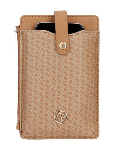 7725032 PORTAMOVIL BANDOLERA CON TARJETERO PJL MEGAN CAMEL