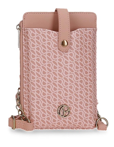 7725033 PORTAMOVIL BANDOLERA CON TARJETERO PJL MEGAN ROSA