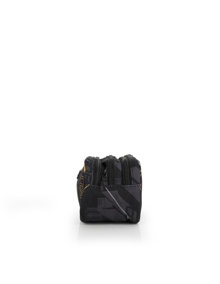 Portatodo Cuadrado Triple Gabol Byte Negro Portatodo Estu...