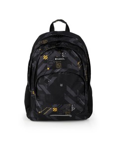 Mochila Tres Compartimentos Escolar Gabol Byte Negro Moch...