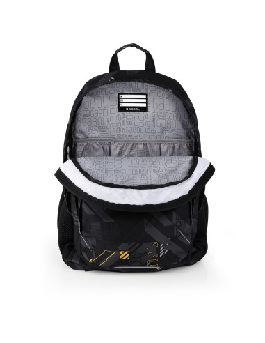 Mochila Tres Compartimentos Escolar Gabol Byte Negro Moch...