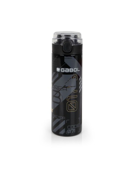 Botella Acero Inox. Infantil Gabol Byte Negro Botella Ace...