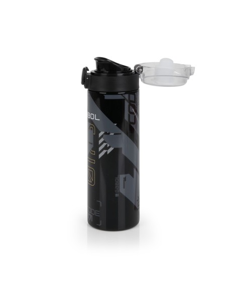 Botella Acero Inox. Infantil Gabol Byte Negro Botella Ace...