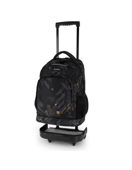 Mochila 2 Ruedas Carro Fijo Gabol Byte Negro Mochilas con...