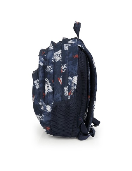 Mochila Tres Compartimentos Escolar Gabol Dash Azul Marin...