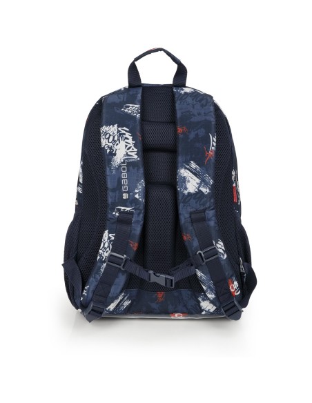 Mochila Tres Compartimentos Escolar Gabol Dash Azul Marin...