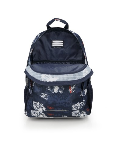 Mochila Tres Compartimentos Escolar Gabol Dash Azul Marin...