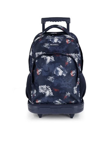 Mochila 2 Ruedas Carro Fijo Gabol Dash Azul Marino Mochil...