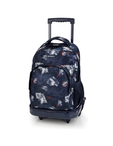 Mochila 2 Ruedas Carro Fijo Gabol Dash Azul Marino Mochil...
