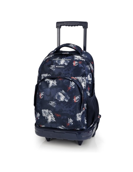 Mochila 2 Ruedas Carro Fijo Gabol Dash Azul Marino Mochil...