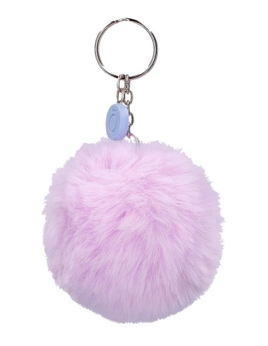 96102A3 LLAVERO POMPÓN LILA