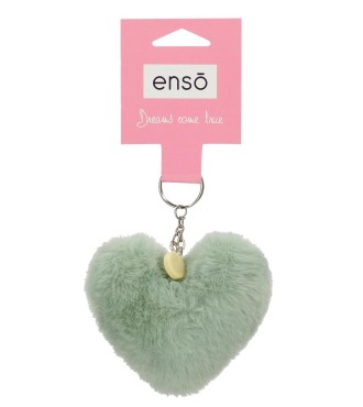 9610223 LLAVERO POMPÓN CORAZON VERDE