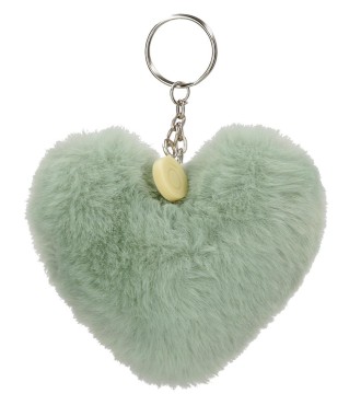 9610223 LLAVERO POMPÓN CORAZON VERDE 2