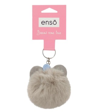 9610227 LLAVERO POMPÓN GRIS