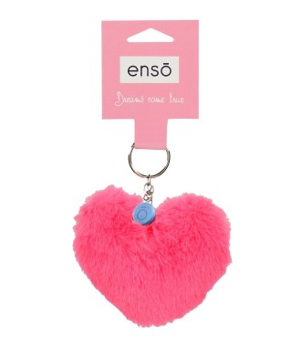9470222 LLAVERO POMPÓN CORAZON CORAL
