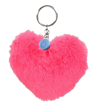 9470222 LLAVERO POMPÓN CORAZON CORAL 2