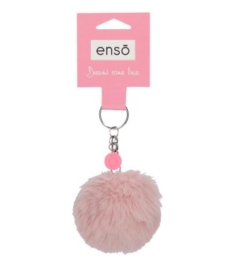 9470226 LLAVERO POMPÓN ROSA PALO