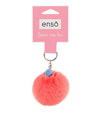 9470227 LLAVERO POMPÓN CORAL