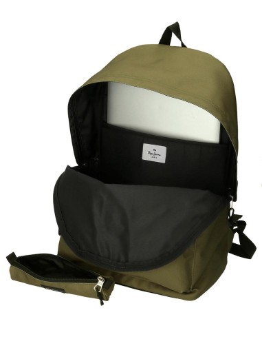 63392C3 MOCHILA PORTAORDENADOR + PORTATODO PJL ARIS EVERGREE