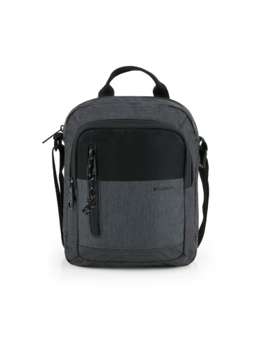 Bolso Bandolera Doble Hombre Gabol Liam Gris Bolsos Hombr...