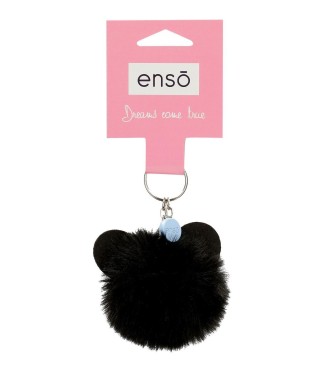 9580221 LLAVERO POMPÓN NEGRO