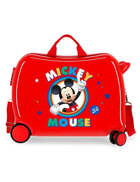2039822 MALETA INF.ABS 4R.(2 MULTID.)CIRCLE MICKEY ROJO