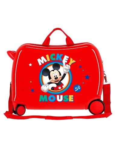 2039822 MALETA INF.ABS 4R.(2 MULTID.)CIRCLE MICKEY ROJO