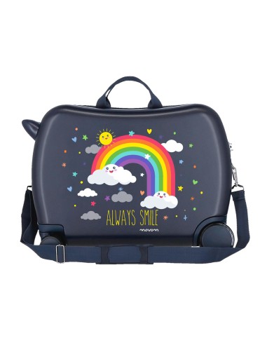 2189823 MALETA INF.ABS 4R.ARCOIRIS MOVOM ALWAYS SMILE MARINO